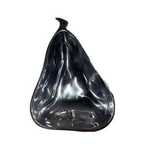 Lunares San Francisco Polished Aluminum Pear Candy Trinket Side Bowl Dish
